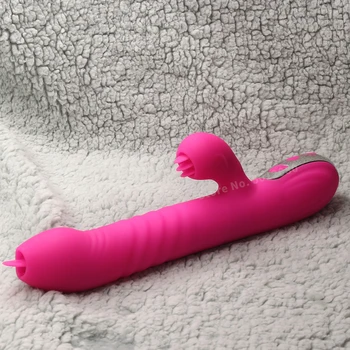 Dildo Tungen Blowjobs, Slikke Klitoris Stimulation Vibratorer Teleskopisk Varme G-spot Slikning Klitoris Voksen Sex Legetøj til Kvinder