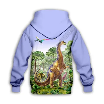 Dinosaur 3D Printet Hættetrøjer Børn Pullover Dreng Til Pige Sweatshirt Sjove Dyr Beklædning Drop Shipping 01