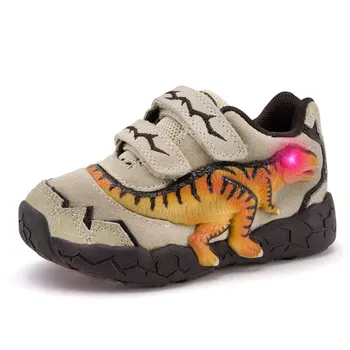 Dinosaur børns Glødende Sneakers Til Drenge, Kids sko til Børn, Sport 3D Dinosaur Børn Sneakers Sko