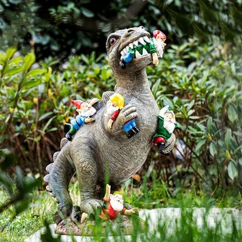 Dinosaur Spise Nisser Have Kunst Offentlig For Fall Winter Haven Indretning Offentlig Græsplæne Ornament Dinosaur Tilbehør Til Udsmykning #M