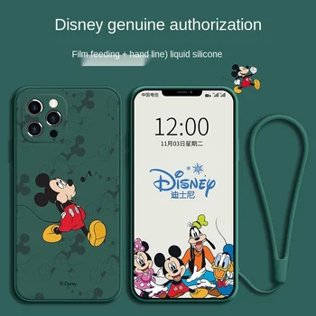 Disney for iPhone11 Telefonen Tilfælde IPhone11Pro Max Flydende Silikone Fashion Brand, Mickey, Anders And, Minnie Beskyttende Sag
