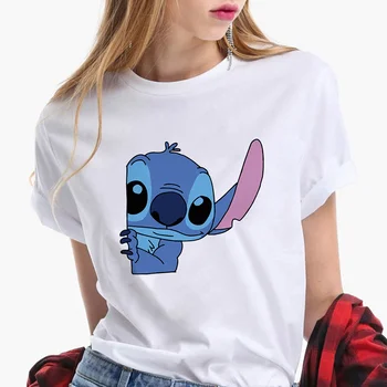 Disney Tegnefilm Lilo & Stitch T-shirt Street Æstetiske Rap-Hip Hop-Tshirt Street Rock Tee Harajuku Top Gotisk T-Shirt