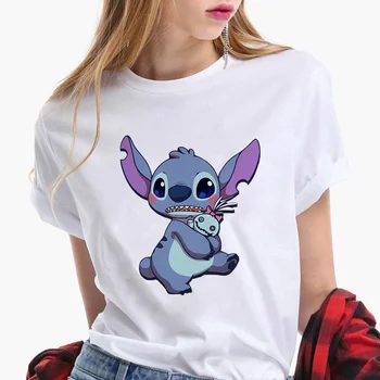 Disney Tegnefilm Lilo & Stitch T-shirt Street Æstetiske Rap-Hip Hop-Tshirt Street Rock Tee Harajuku Top Gotisk T-Shirt
