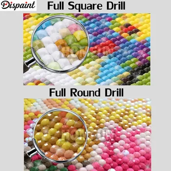 Dispaint Fuld Square/Runde Bor 5D DIY Diamant Maleriet 