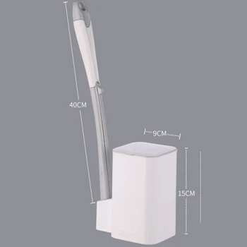 Disponibel Toilet Børste Sæt Badeværelse, Væg-Monteret Closestool Rengøring af Værktøj Holder med Udskifteligt børstehoved
