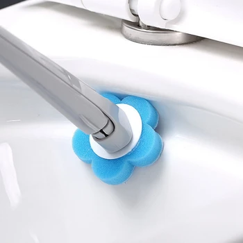 Disponibel Toilet Børste Sæt Badeværelse, Væg-Monteret Closestool Rengøring af Værktøj Holder med Udskifteligt børstehoved