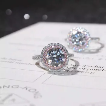 DIWENFU S925 Sterling Sølv VS2 Diamant Ring Anillos Bague Topas Ædelsten for Kvinder Bryllup Sølv 925 Smykker Ring Bizuteria