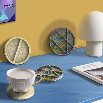 DIY Epoxy Harpiks Skimmel Runde Coaster Små Tilbehør Opbevaring Bakke Silicone Mould