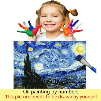 DIY farvestoffer billeder af tal med farver Drøm om stigen billede, tegning, maleri af numre, der er indrammet