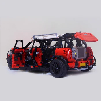 DIY High-tech Super sportsvogn Mini cooperr Red Køretøj Byen SUV Model byggesten Pædagogiske Mursten Legetøj Til Børn Gave