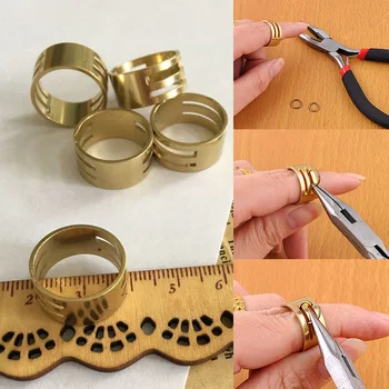 DIY Håndlavede Smykker Making Teknologi Runde Perle Tænger Åbning hjælpeværktøj Enkelt Åben Ring Kobber Hængende Ring
