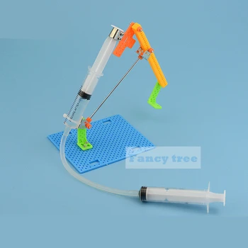 Diy kit eksperiment med videnskab Tecnologia simple Hydrauliske Gravemaskine Kit Uddannelse Eksperiment Kid Fysik damp legetøj