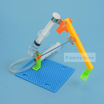 Diy kit eksperiment med videnskab Tecnologia simple Hydrauliske Gravemaskine Kit Uddannelse Eksperiment Kid Fysik damp legetøj