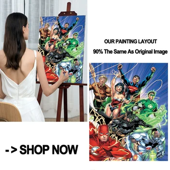 DIY-Maleri Af Numre Marvel Comics Avengers Hulk Olie Maleri For Voksne Håndmalet Farvelægning Af Tal På Lærred Barn Gave