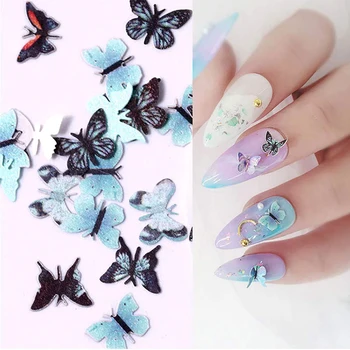 DIY Manicure, Udsmykning Simulering Mini Butterfly Nail Art Dekoration, Klistermærke Sommeren Nail Art Manicure, Udsmykning