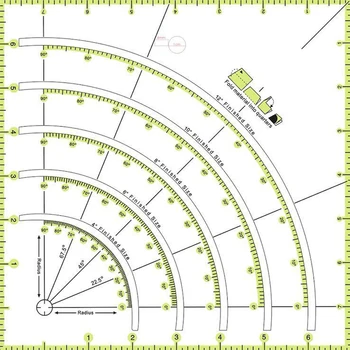 DIY Plast Hersker Skære Patchwork Lineal Syning, Håndværk Værktøjer Multifunktionelle Buer og Fan Quilt Cirkel Cutter Hersker Syning Værktøj