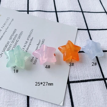 DIY smykker tilbehør engros akryl harpiks enkel farve gennemsigtig stjerne øreringe og armbånd tilbehør