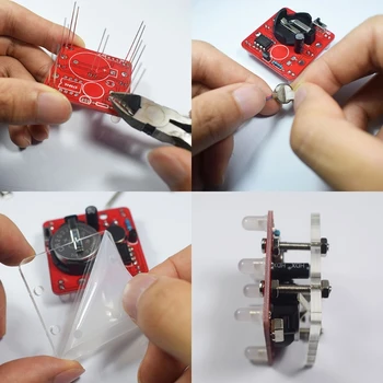 DIY Swing Ryster LED Terninger Kit med Lille Vibration Motor Diy Elektroniske Kits Y5JA