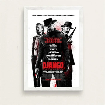 Django Unchained Quentin Tarantino Klassiske Film Serie Retro Kunst Maleri Vintage Lærred, Plakat Væggen Office Home Room Decor