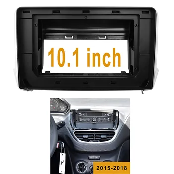Dobbelt Din Fascia for-2016 PEUGEOT 2008 10,1 Tommer Dash Kit Stereo GPS DVD-Afspiller Installere Surround Trim Panel Frame
