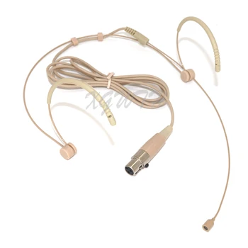 Dobbelt-Ear Hook-Headset Mikrofon-Electret Condenser Cardioid Mikrofon til AKG Samson Trådløse Interview, Tale, Synge, Optage 3Pin