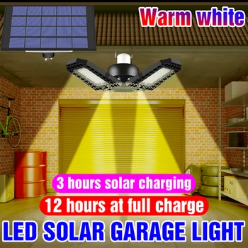 Dobbelt hoveder LED Solar Garage Lampe 60W 80W LED Solar Pærer Vandtæt Udendørs Kaste Lys LED Nød Lysekrone Til Courtyard