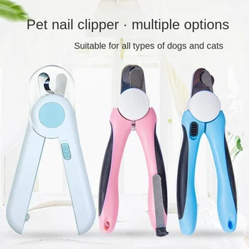 Dog nail clipper kat nail clipper søm slien LED lys anti blod negleklipper skønhedsprodukter