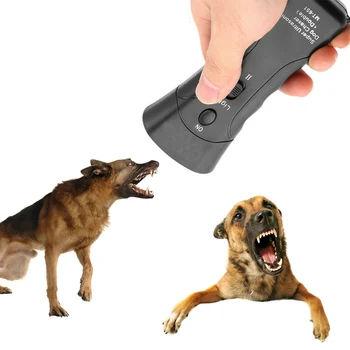 Dog Repeller Anti Gøende Hund Pet Træner LED Lys Ultralyd Blid Chase Uddannelse Dobbelt Hoved Trompet Dropshipping