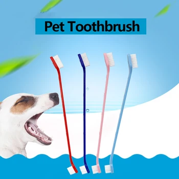 Dog Tandbørste Kat Pet Dental Grooming Vask tandbørste Pet Tand Rengøring af Værktøj hund tandbørste stick pet supplies