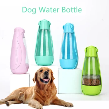 Dog vandflaske Multifunktion Pet Food-Arkføderen Drikke Flaske med Overbygning Taske Dispenser Bærbare Pet Travel Flasker Hund Tilbehør