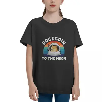 Doge Cryptocurrency Dogecoin Til Månen Retro Spa Teenage-T-shirt Unisex Komfortabel Mode Sommer Toppe Bomuld