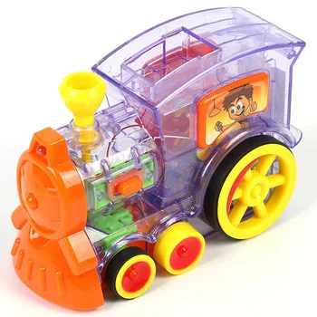 Domino Rally Elektronisk Tog Model Farverige Toy Sæt Pige, Dreng, Børn, Børn Gave Nyt Design