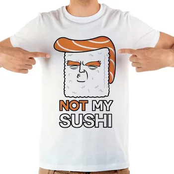 Donald Trump sushi sjove t-shirt mænd jollypeach mærke sommeren ny hvid kortærmet casual homme tshirt