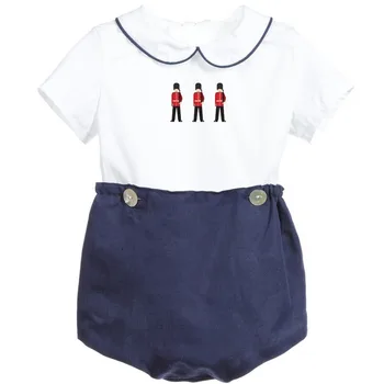 Dreng Bomuld Tøj Sæt Baby Spanien Boutique Tøj, Barn Sommer Passe Spædbarn Shirt + Hofteholder Bukser Kid Fødselsdag Party Outfit