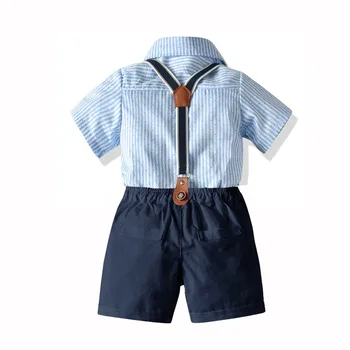 Drenge Baby One-piece Kjole Outfit Sæt Bow Tie Harajuku Bib Passer til fire-stykke Party Fødselsdag Kjoler 1 2 3 4 År