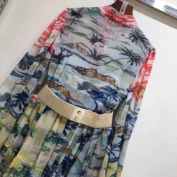 DressHawaii brand Kendte designer strand e-girl høj kvalitet part afslappet ferie med lange ærmer smarte midi kjoler til kvinder za