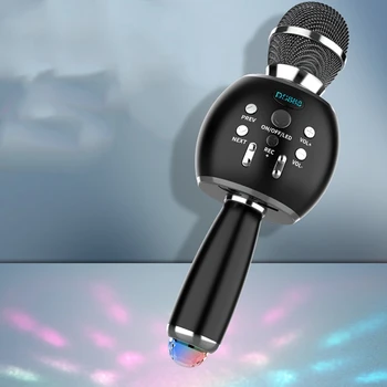 DS888 Bluetooth-Karaoke Mikrofon Trådløse Professionel foredragsholder Håndholdt Afspiller Stemme Optage Musik Mic