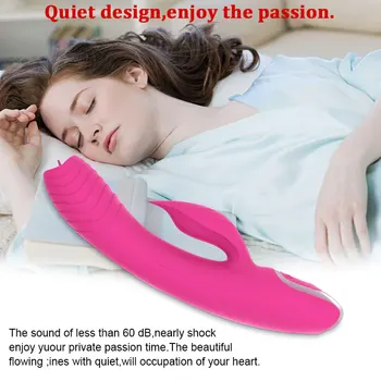 Dual Moter G Spot Vibrator Tungen Slikke Skeden, Klitoris Stimulation Massageapparat Onani Sexlegetøj Til Kvinder, Par