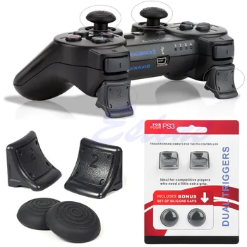 Dual Udløser Bonus Silikone Tommelfinger Greb Caps Dække 4in1 Sæt Til PS3 Controller