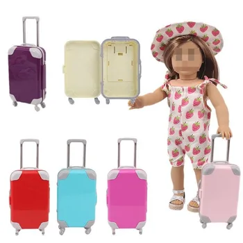 Dukke Tilbehør Uigennemsigtig Kuffert 1pc Flerfarvet Plast Børn Piger Dukke 30cm Kuffert Legetøj Dukke Tilbehør D6B8