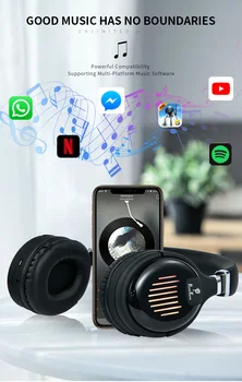 Dyb Bas Trådløse Hovedtelefoner til en Bluetooth-Hovedtelefonerne Foldes støjreduktion Gaming Kablede Headset Med Mic FM-MP3-Taske Sag