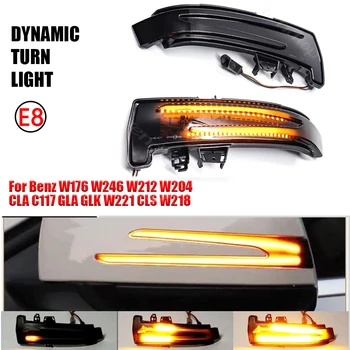 Dynamisk Blinklys Streamer Turn Signal-LED Gult Repeater Bil Lys For Benz W176 W246 W212 W204 CLA C117 GLA GLK W221 CLS W218