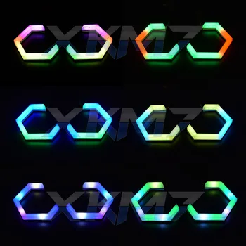 Dynamisk LED Angel Eyes Hex Tuning, RGB-Bluetooth-kompatibel APP-Flere Farver LED Halo Rings Sekventiel Flyder Revolverende DRL