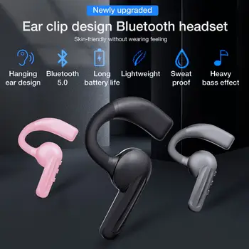 DYY-8 Bluetooth-Headset, der Ikke er In-Ear-Bone Conduction Koncept Øre-Monteret Ultra-Lang Standby Sport Trådløse Single-Ear Headset Bil