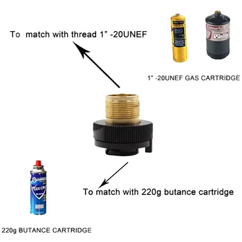 Dåse Gas Konverter Skifter Refill Adapter Camping Gas Komfur Komfur Cylindre+ Gas Patron Hoved Adapter