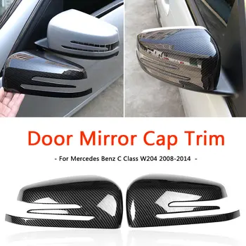 Dør-Spejl Cover Trim kulfiber Look Fløj Døren sidespejl Boliger Shell Cap for Mercedes W176 W246 W204 W212 W221