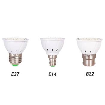 E27 Led Spotlight E14 LED Pære Lampe 220V Lys 2835SMD 48 60 80 leds, Varm Hvid Hvid B22 Lampada