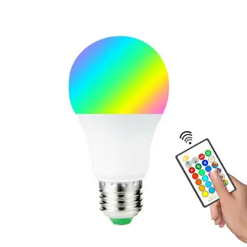 E27 Smart LED-Pære Dæmpbar Smart Belysning Lampe Farve Ændre sig Med IR Fjernbetjening Hjem Hoteller Klubber Fest Dekoration