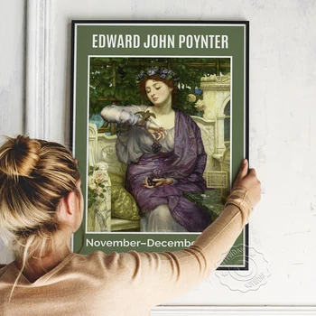 Edward John Poynter Udstilling Museum Plakat Væg Kunst, Lærred Maleri Vintage Prints Art Home Room Decor Galleri Væggen Billede