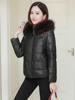 Efterår og vinter Nye 2020-ægte læder frakke kvinder short koreansk stil fåreskind ned jakke